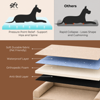 SFT C-Arc Orthopedic Dog Sofa Bed – Waterproof & Washable (Moss Green)