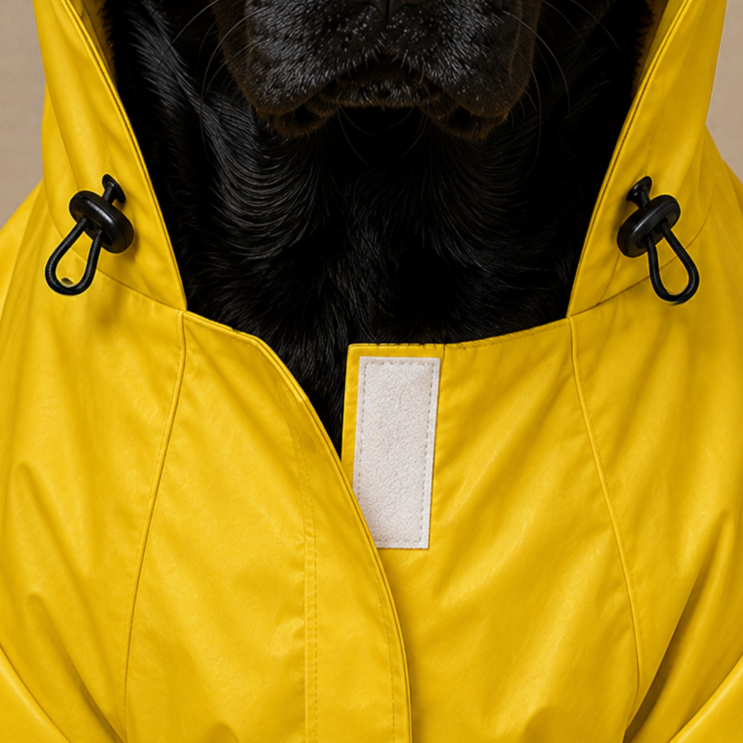 SFT Matt Yellow Dog Raincoat
