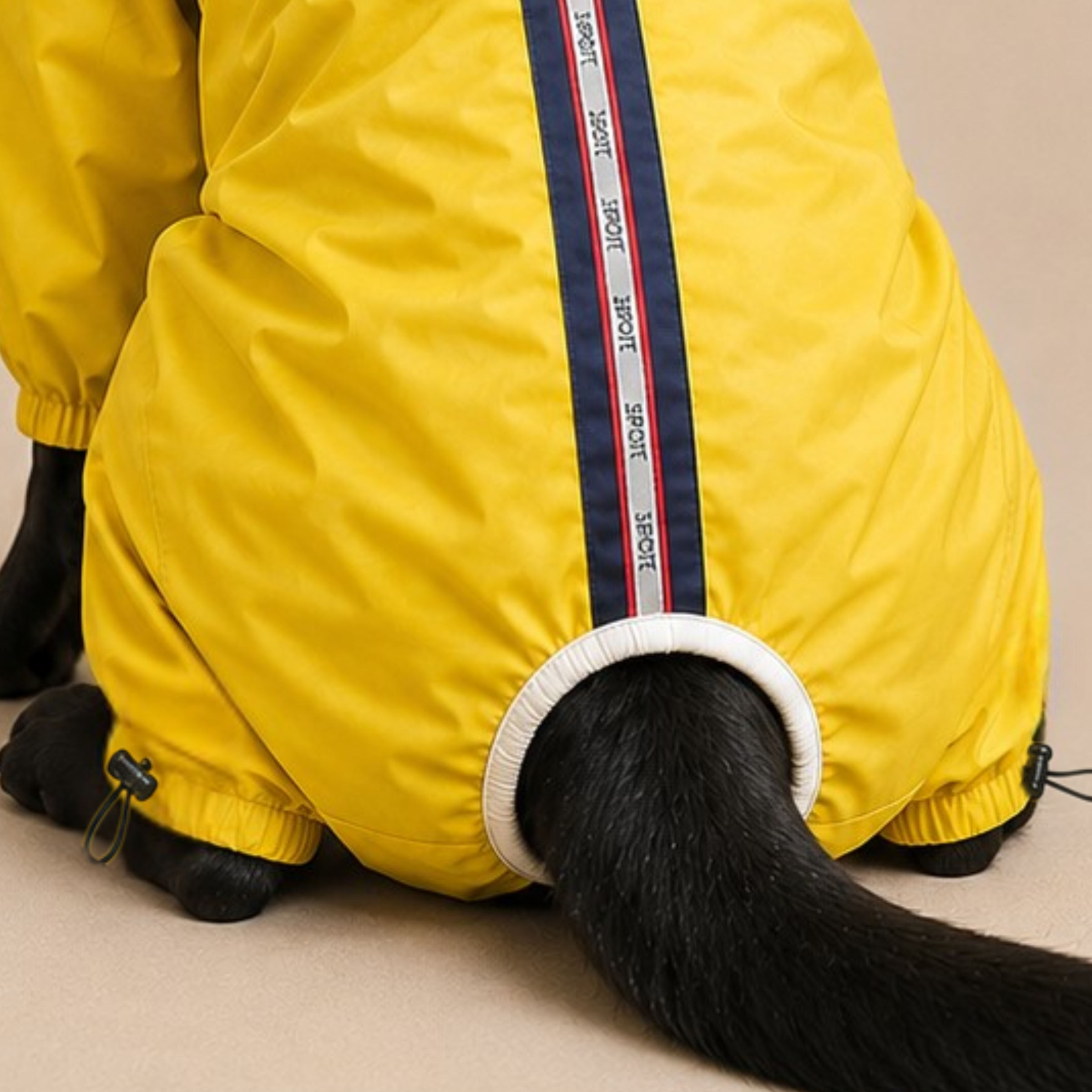SFT Matt Yellow Dog Raincoat