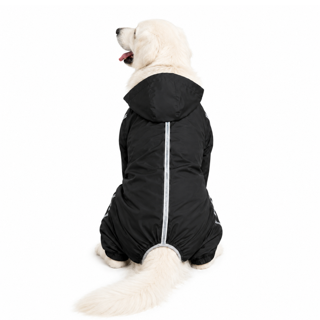 SFT Matt Black Dog Raincoat