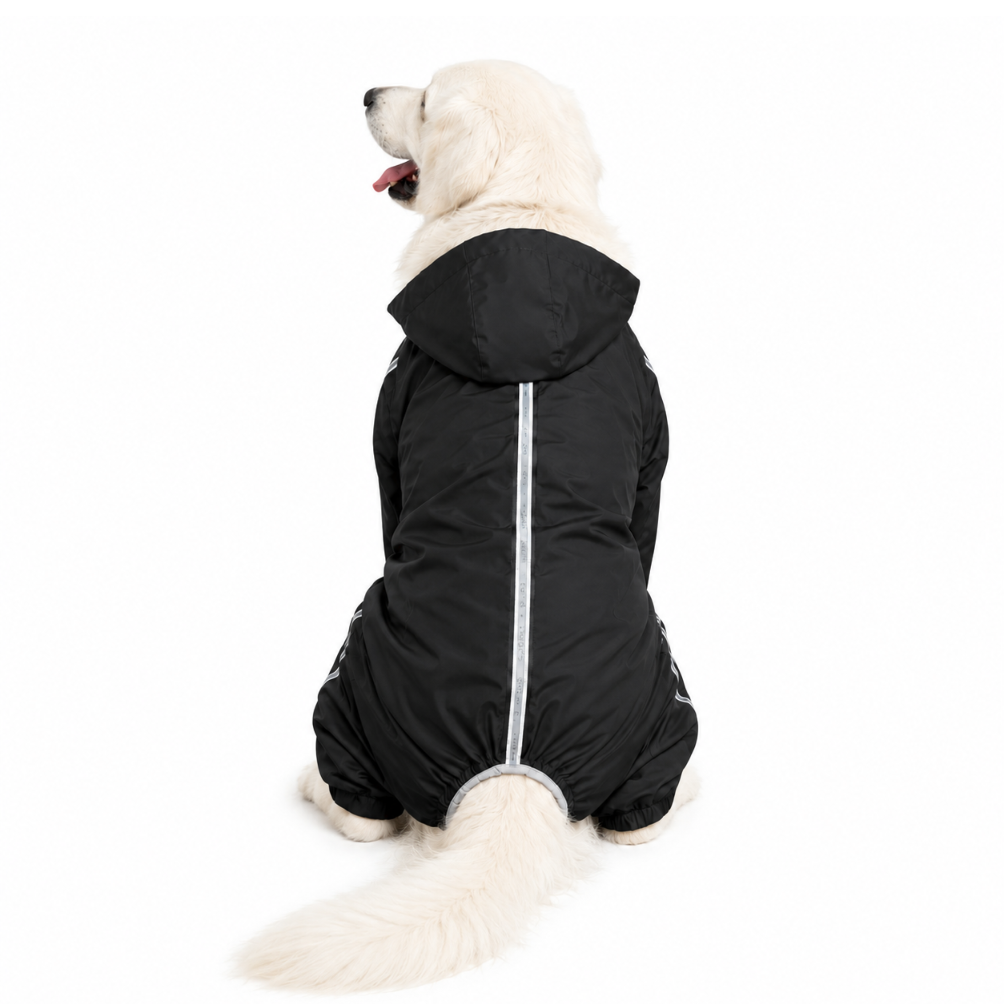 SFT Matt Black Dog Raincoat