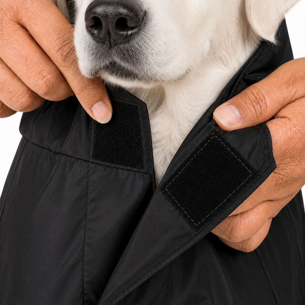 SFT Matt Black Dog Raincoat