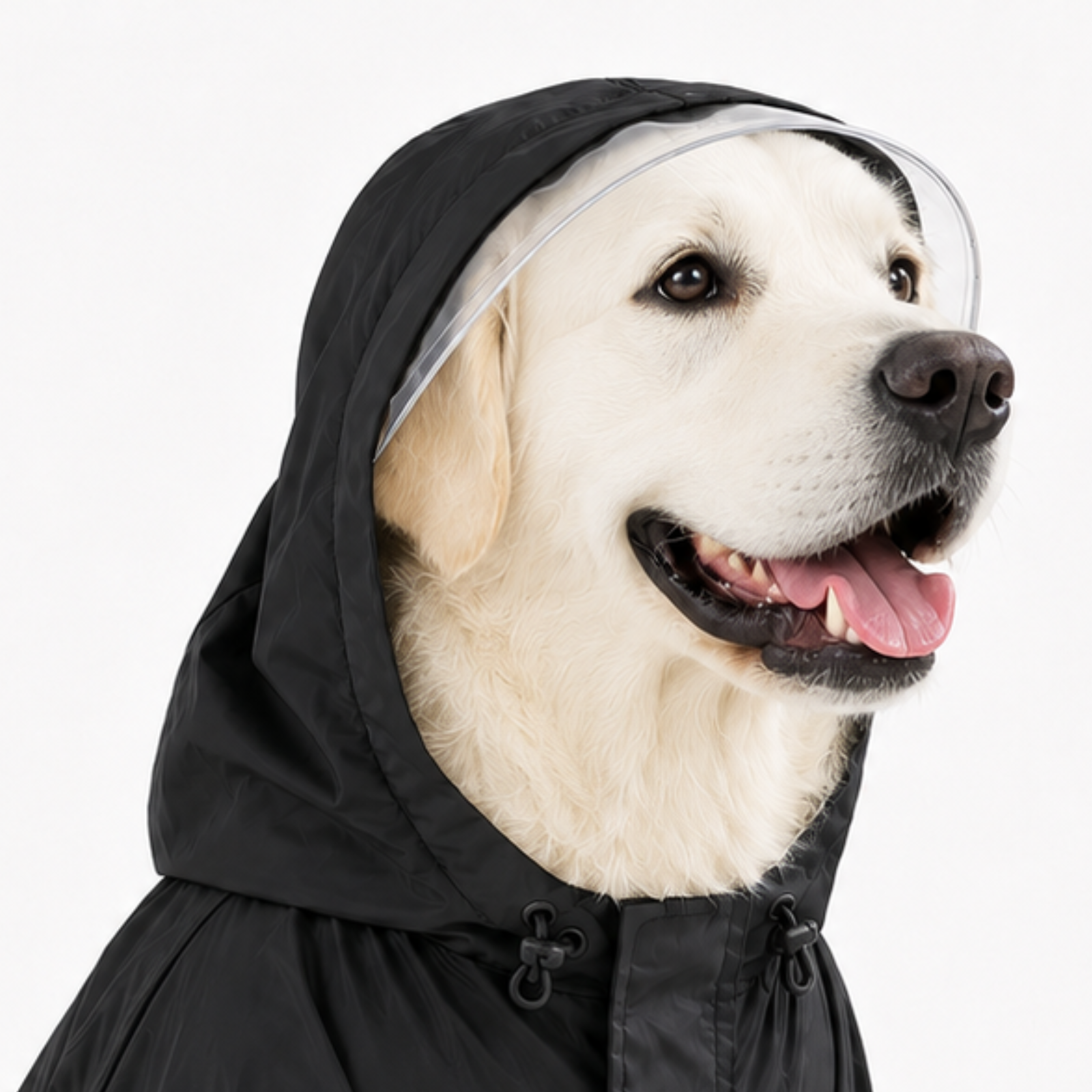SFT Matt Black Dog Raincoat