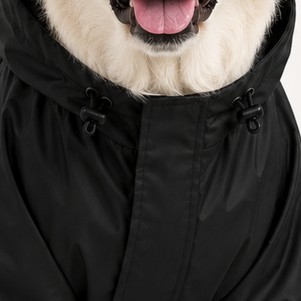 SFT Matt Black Dog Raincoat