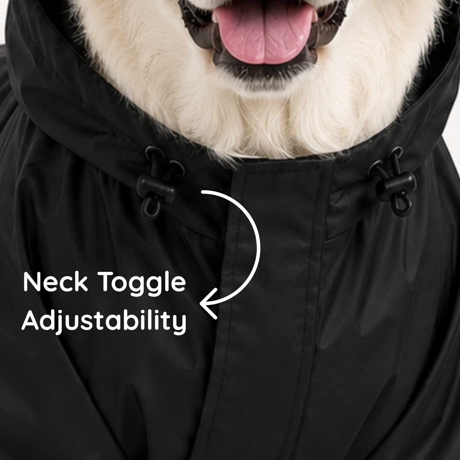 SFT Matt Black Dog Raincoat