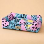 SFT Wildmark Retreat Dog Lounger Bed – Wild Print, Washable Cover