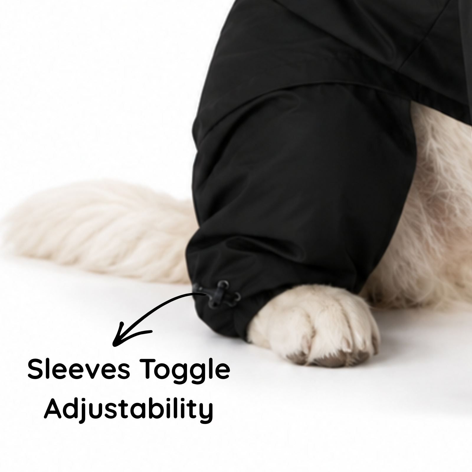 SFT Matt Black Dog Raincoat