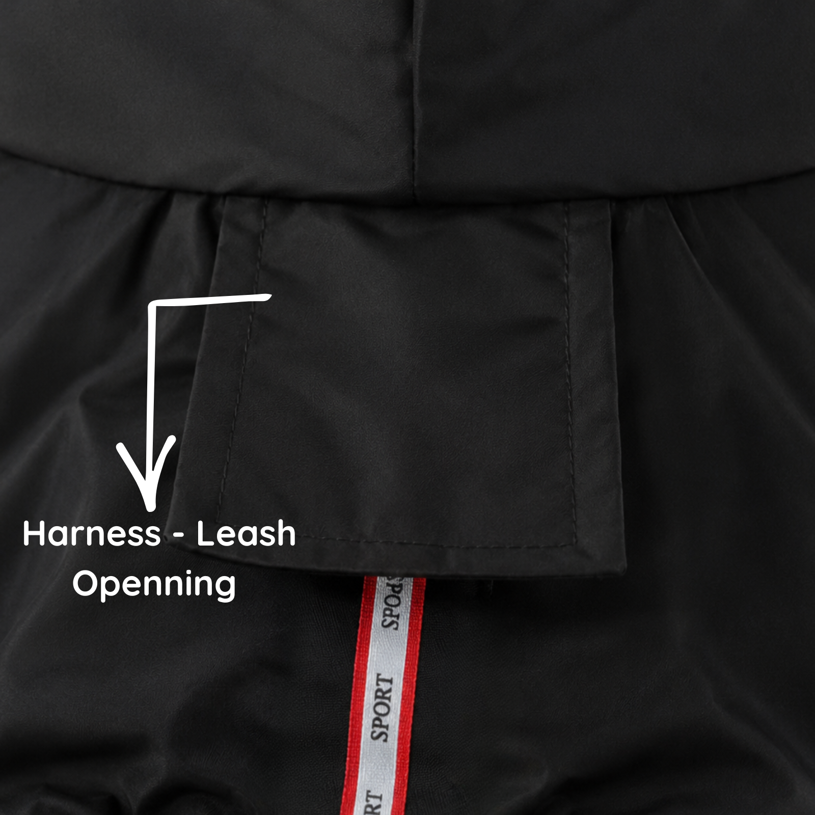 SFT Matt Black Dog Raincoat