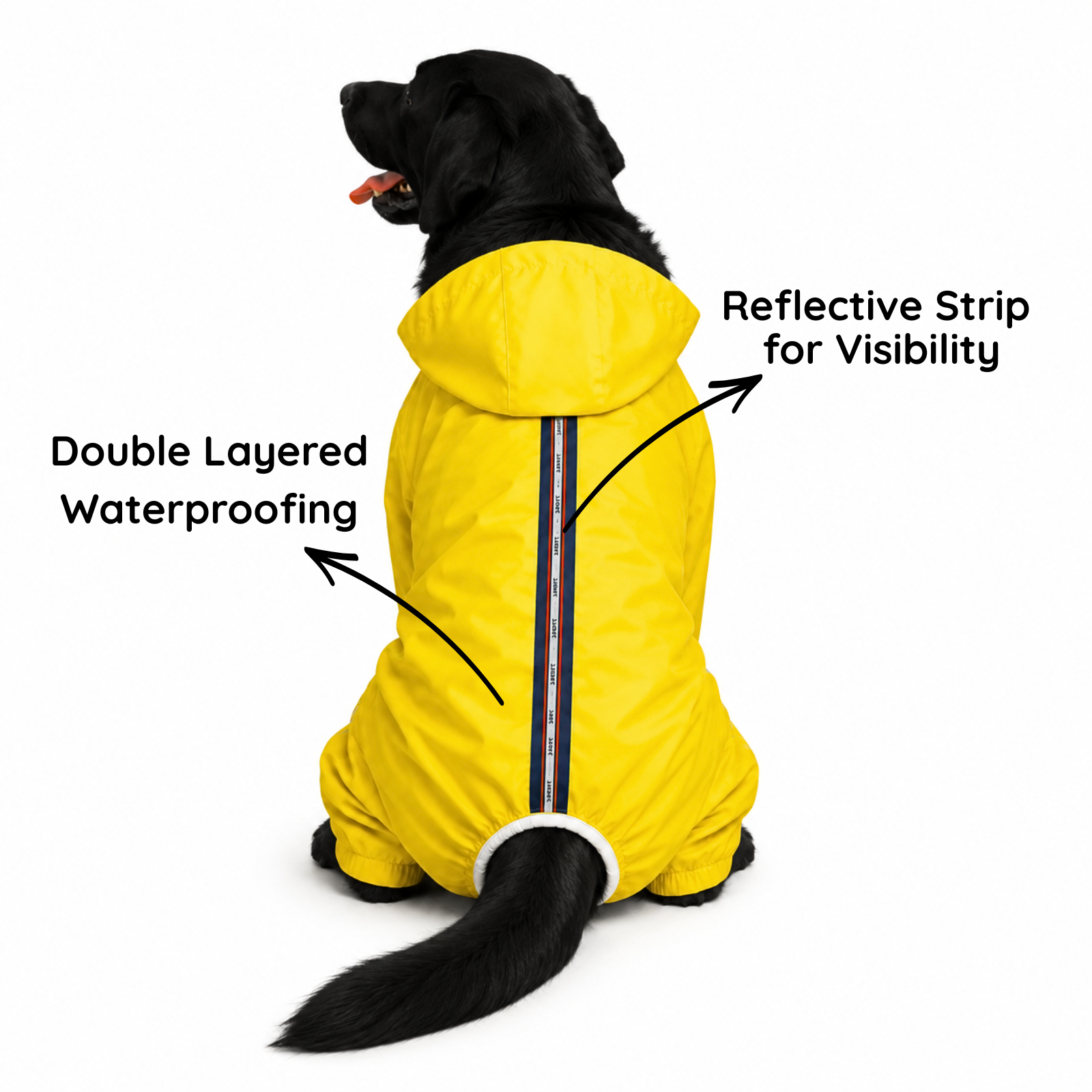 SFT Matt Yellow Dog Raincoat