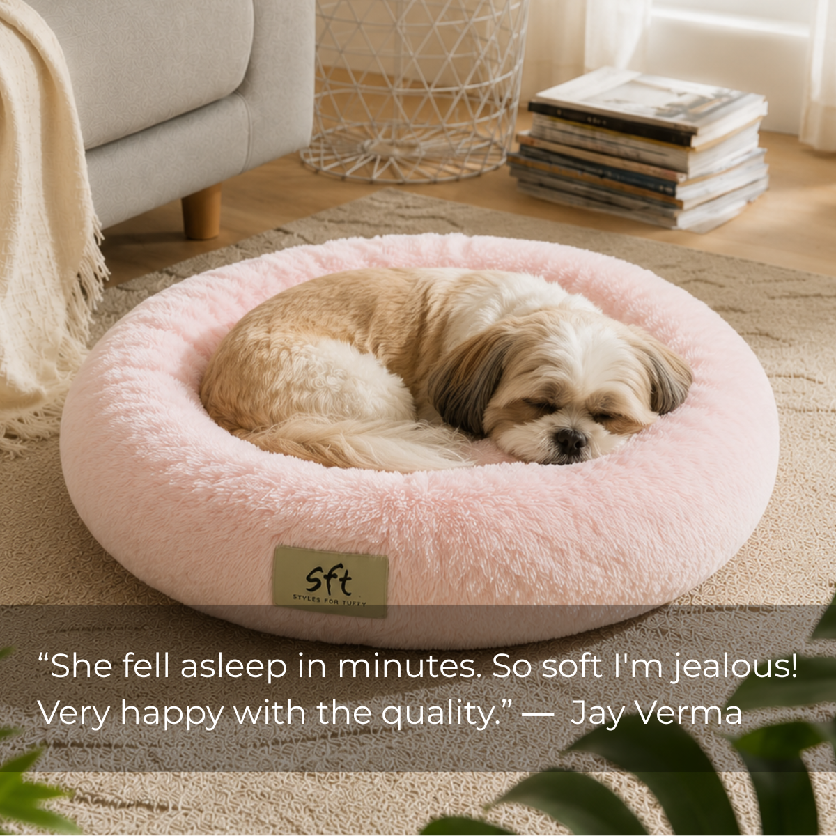 SFT CloudNest Donut Bed - peach