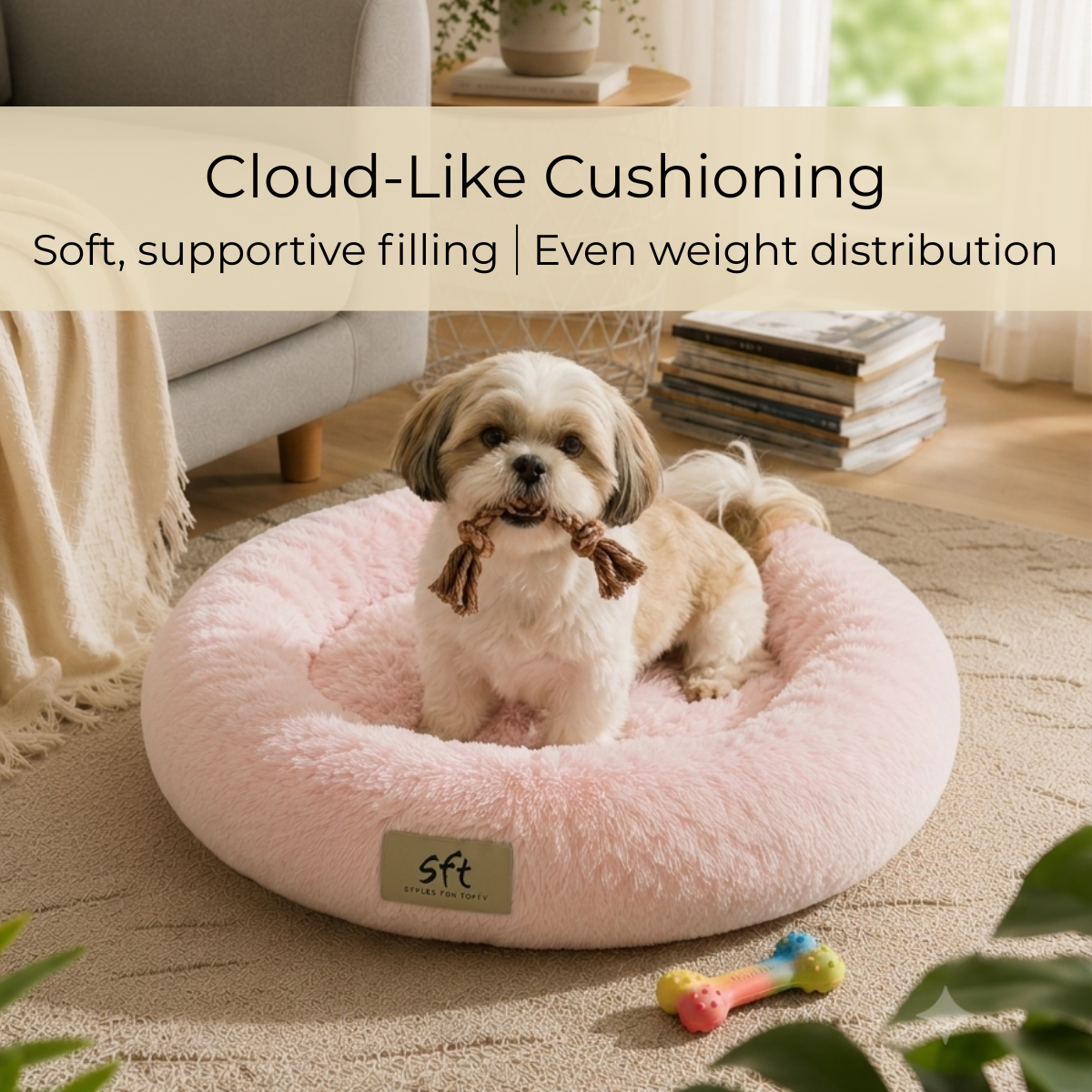 SFT CloudNest Donut Bed - peach