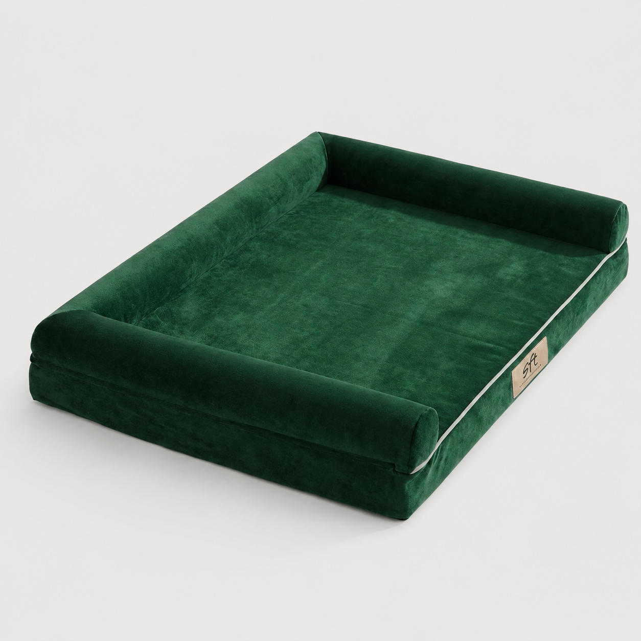 SFT C-Arc Orthopedic Dog Sofa Bed – Waterproof & Washable (Moss Green)