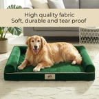 SFT C-Arc Orthopedic Dog Sofa Bed – Waterproof & Washable (Moss Green)